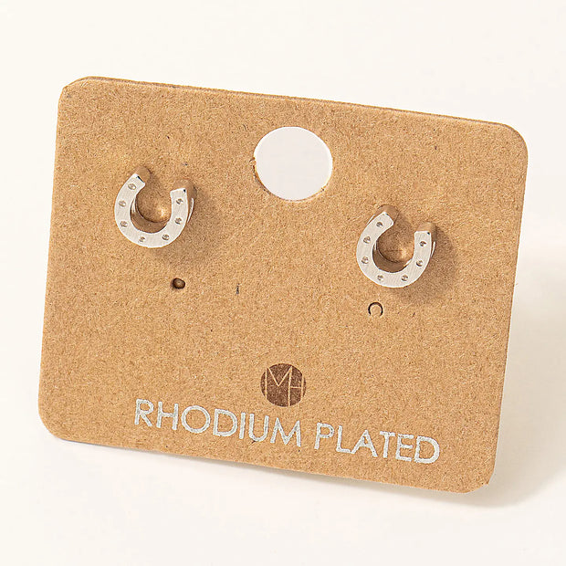 Silver Horseshoe Studs