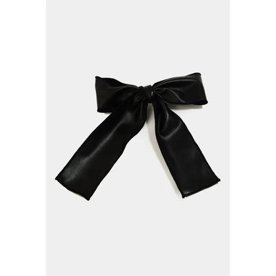 Black Ribbon Bow Clip