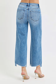 High Rise Cropped Distressed Jeans