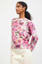 Floral Mock Neck Sweater