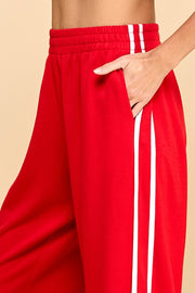 Red Striped Track Pants