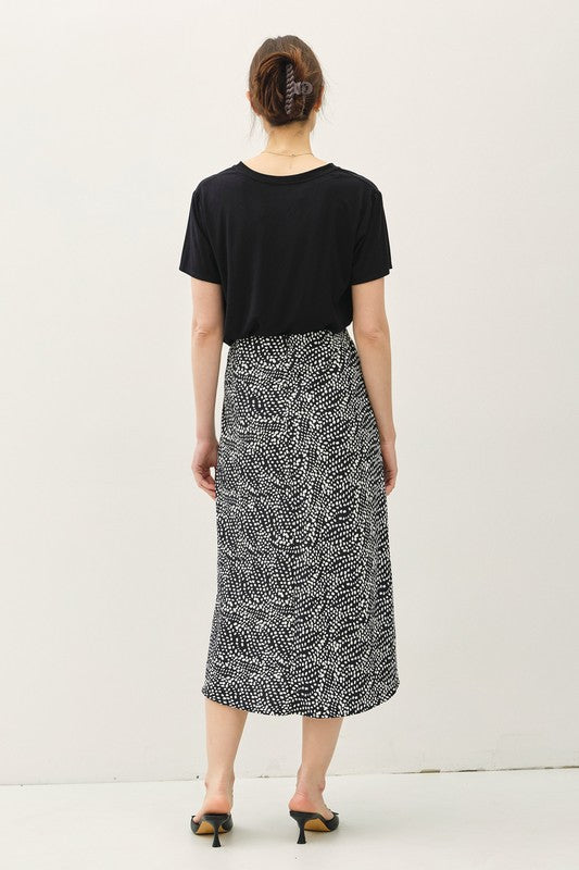 Black Dot Midi Skirt