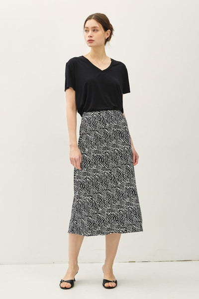 Black Dot Midi Skirt