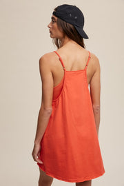 Orange Relaxed Tank Dress