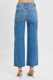 High Rise Wide Leg Cropped Jeans