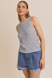 Grey Knit Tank Top