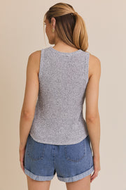 Grey Knit Tank Top