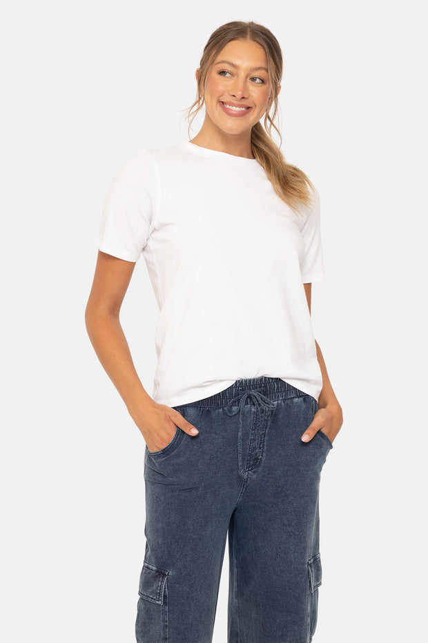 Classic Boxy White Tee - Large