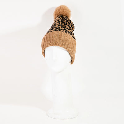 Camel and Black Pattern Hat