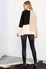 Neutral Color Block Sweater