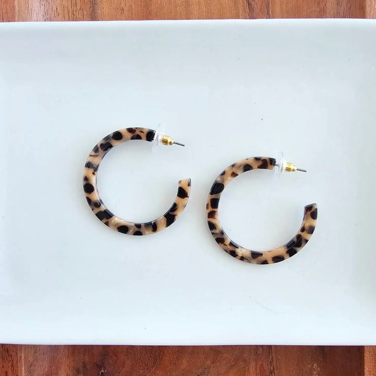 Camy Cheetah Hoops