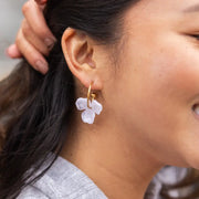 White Flower Magnolia Hoops