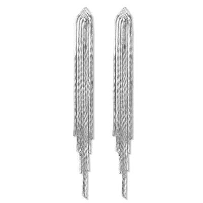 Long and Sassy Silver Earrings