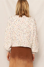 Ivory Confetti Sweater - M/L