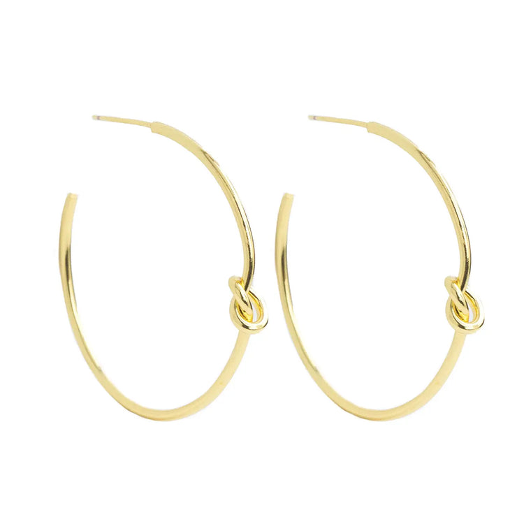 Gold Knot Hoops