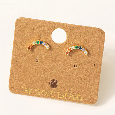 Mini Pave Rainbow Earrings