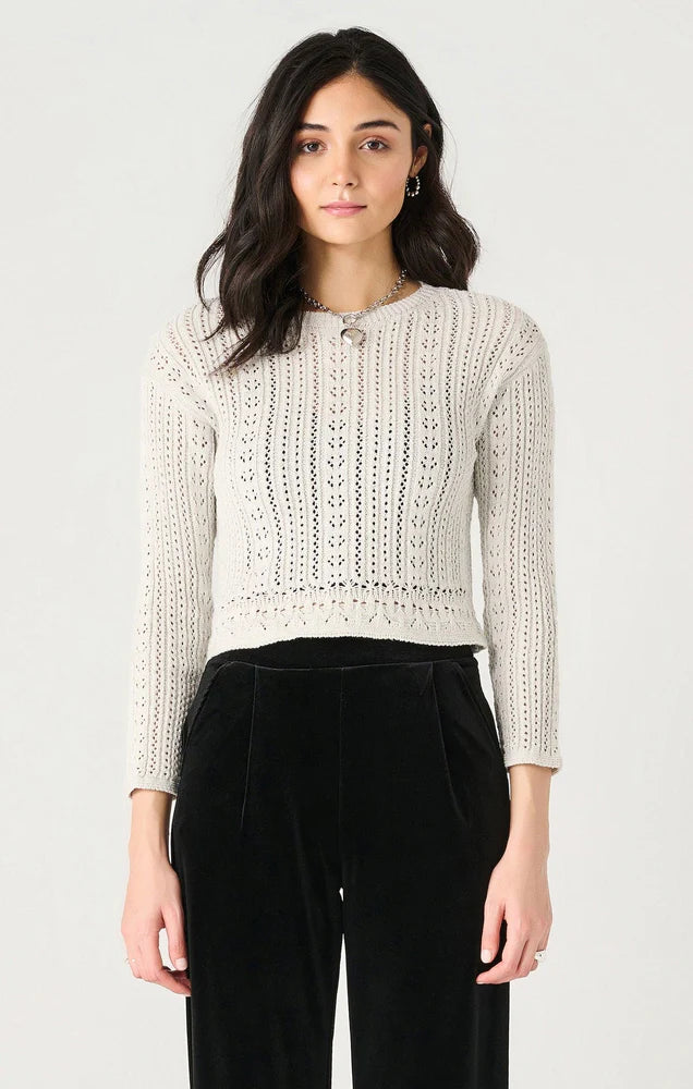 Silver Cropped Sweater