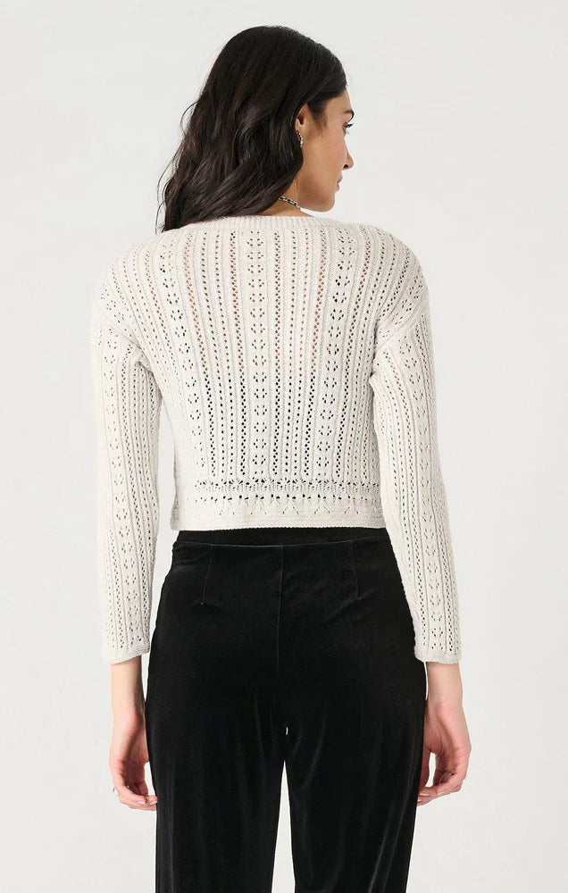 Silver Cropped Sweater