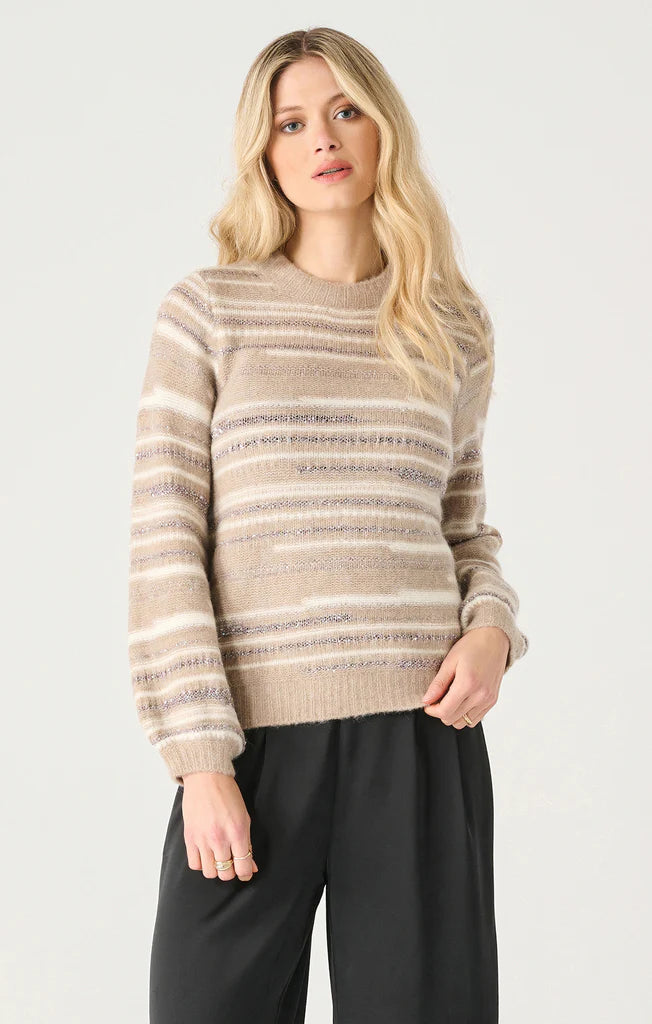 Beige Striped Sweater - Small