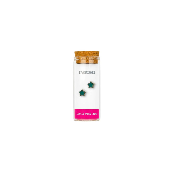 Girls Blue Star Earrings